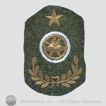 WWI Chevrons : MTC Quartermaster Sergeant Senior Grade Wool Chevron.