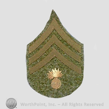 WWI Chevrons : Ordnance Corps Sergeant Wool Chevron.