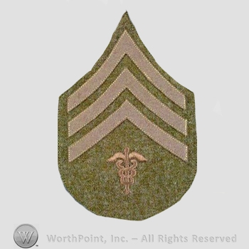 WWI Chevrons : Hospital Sergeant Wool Chevron.