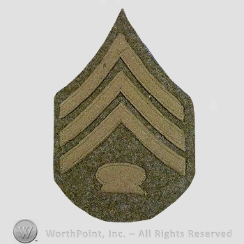 WWI Chevrons : Mess Sergeant Wool Chevron.