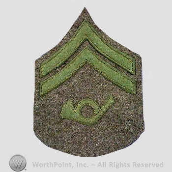 WWI Chevrons : Bugler Corporal Wool Chevron.