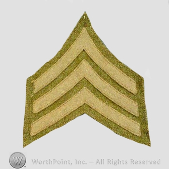 WWI Chevrons : Sergeant Wool Chevron.