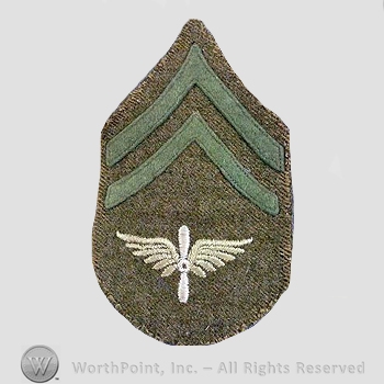 WWI Chevrons : Air Service Corporal Wool Chevron.
