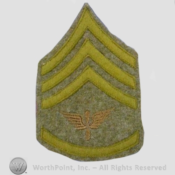 WWI Chevrons : Air Service Staff Sergeant Wool Chevron.