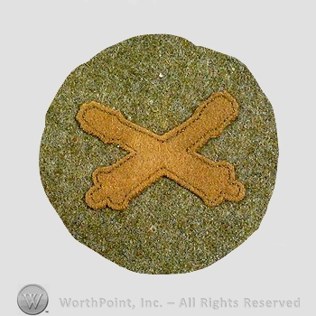 WWI Chevrons : WWI Artillery Private Wool Chevron.