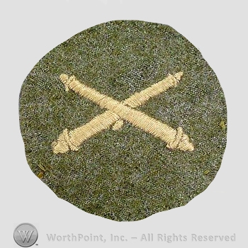 WWI Chevrons : WWI Artillery Private Wool Chevron.