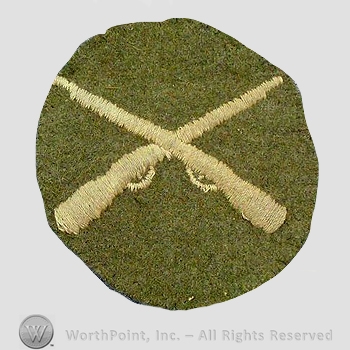 WWI Chevrons : Infantry Private First Class Wool Chevron.