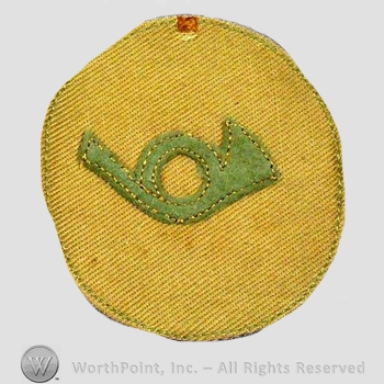 WWI Chevrons : Army Bugler Khaki Chevron.