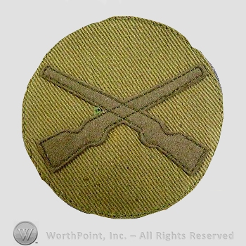 WWI Chevrons : Infantry Private First Class Khaki Chevron.