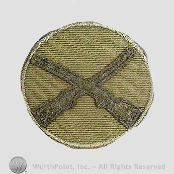 WWI Chevrons :  Private First Class Khaki Chevron.