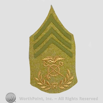 WWI Chevrons : Quartermaster Corps Sergeant Wool Chevron.