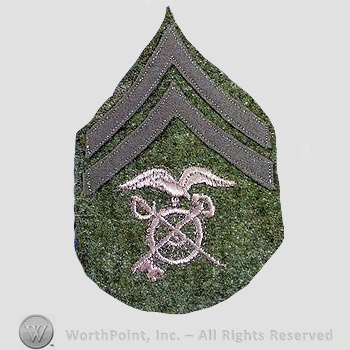WWI Chevrons : Quartermaster Corps Corporal Wool Chevron.
