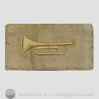 WWI Chevrons : Marine Corps Bugler Khaki Chevron.