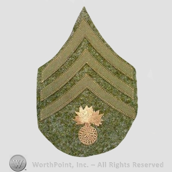 WWI Chevrons : Ordnance Corps Sergeant Chevron.