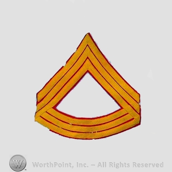WWI Chevrons : USMC Sergeant Major Dress Chevron.