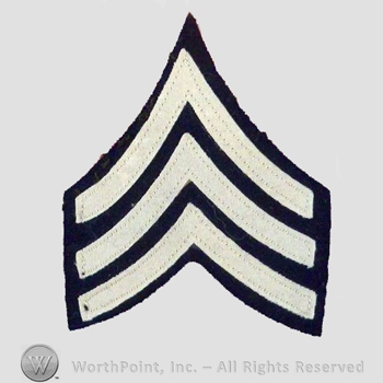 WWI Chevrons : 1920's Sergeant Chevron.