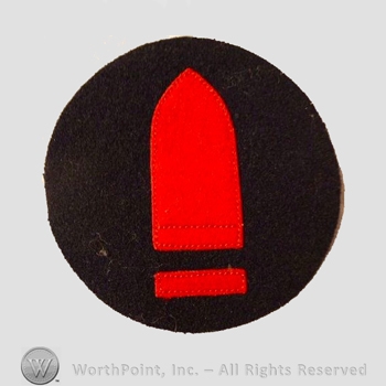 WWI Chevrons : Coast Artillery 1st Class Gunner Chevron.