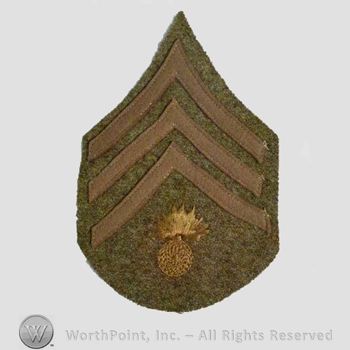 WWI Chevrons : WWI Ordnance Sergeant Chevron.