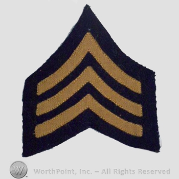WWI Chevrons : 1920's Sergeant Chevron.
