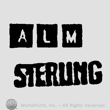 Three squares each with an initial; firs A, 2nd L and the last M; bellow is written STERLING.