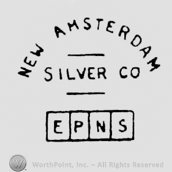 Initials E, P, N, S each in a square; above is written NEW AMSTERDAM and SILVER CO.
