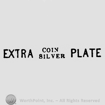 EXTRA COIN SILVER PLATE written with uppercase letters. 
