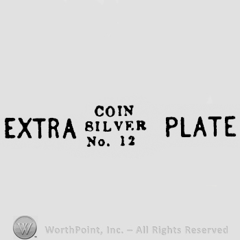 EXTRA COIN SILVER PLATE written with uppercase letters. 