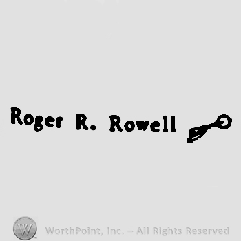 The name Roger R. Rowell followed by the image of a key.