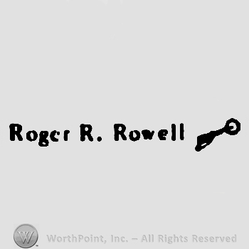 The name Roger R. Rowell followed by the image of a key.