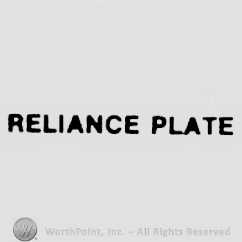 RELIANCE PLATE written with uppercase letters.