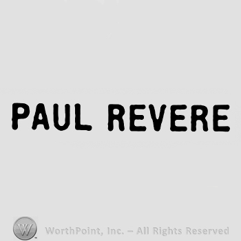 PAUL REVERE written with uppercase letters. 