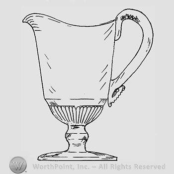 Glass pattern: Ribbing; creamer.