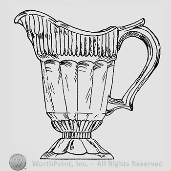 Glass pattern: Ribbed Bands; creamer.
