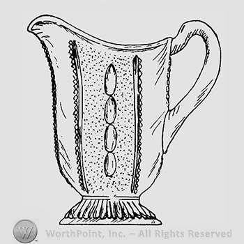 Glass pattern: Beaded Panel; creamer.