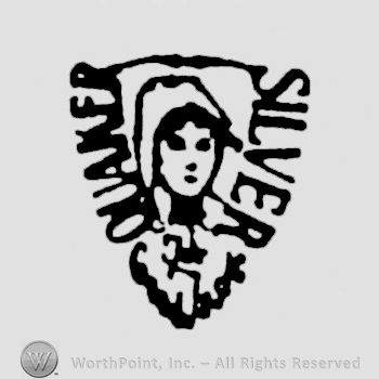 A woman face; QUAKER written on left; SILVER written on right.