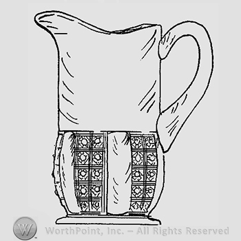 Glass pattern: Heisey's Panelled Cane; creamer.