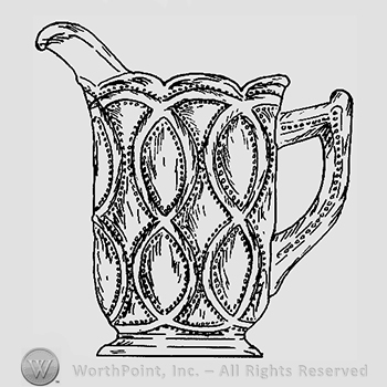 Glass pattern: Beaded Oval; creamer.