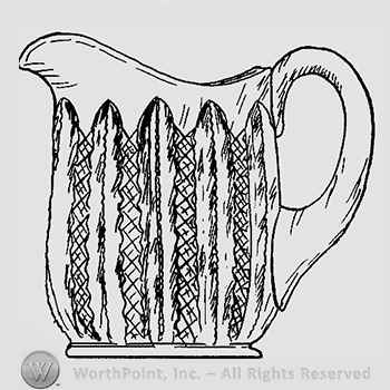 Glass pattern: D&M No. 42; creamer.