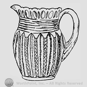 Glass pattern: D&M No. 42; creamer.