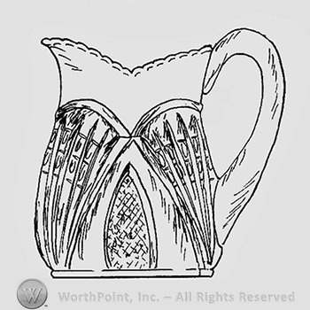 Glass pattern: Heisey's No. 1255; creamer.