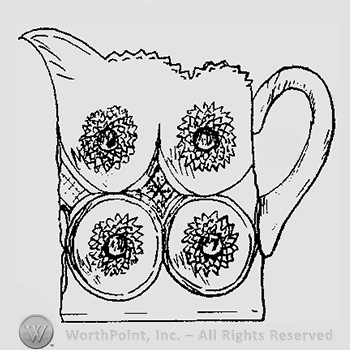 Glass pattern: Heisey's No. 343; creamer.
