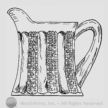 Glass pattern: Dimond-Point Columns; creamer.