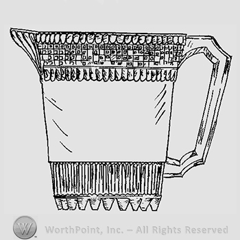 Glass pattern: Checkerboard Band; creamer.