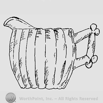 Glass pattern: Heavy Rib; creamer.