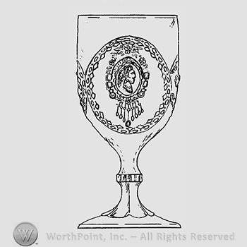 Glass pattern: Cameo; goblet.
