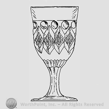Glass pattern: Thumbprint and Diamond; goblet.