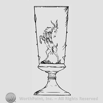 Glass pattern: Dancing Goat; goblet.