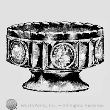 Glass pattern: Coin; comport.