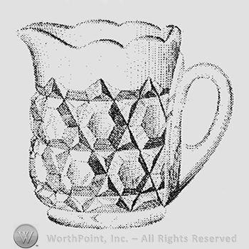 Glass pattern: Red Block; creamer.