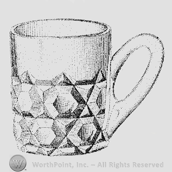 Glass pattern: Red Block; mug.